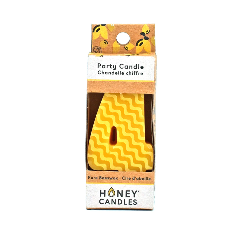 Honey Candles celebrations Natural / 4 Number Candles