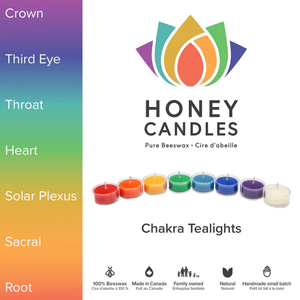 Honey Candles Tealights Chakra Beeswax Tealight Candles