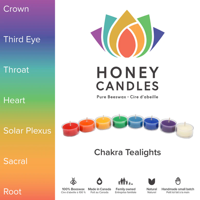 Honey Candles Tealights Chakra Beeswax Tealight Candles