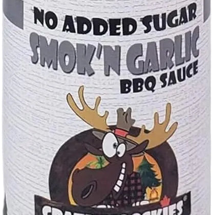 Hot Mamas Pantry Crazy Mooskies No Added Sugar Added Smok'N Garlic BBQ sauce