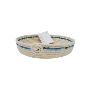 Ima Rein Maker Accessory 6" base / Natural & One Line Blue Coloured Thread / Classic Rope Bowls