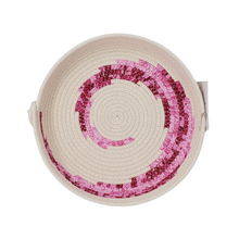 Load image into Gallery viewer, Ima Rein Maker Accessory 6&quot; base / Natural &amp; Pink Wave / Classic Rope Bowls
