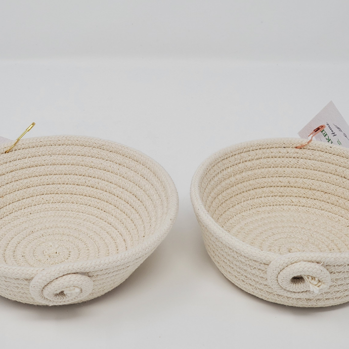 two Natural / Classic Rope Bowls