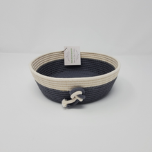 Load image into Gallery viewer, Ima Rein Maker RV Accessory 6&quot; base / Natural &amp; Grey / Middle two toned knot Rope Bowls
