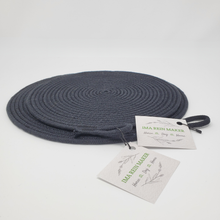 Load image into Gallery viewer, Ima Rein Maker RV Accessory Black / Large Hand Made Cotton Rope Trivet
