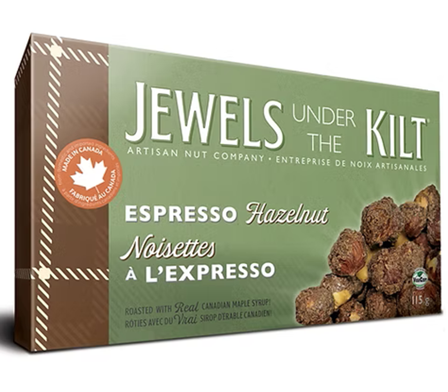 Jewels Under The Kilt snacks 60 g box Espresso Hazelnut Snack