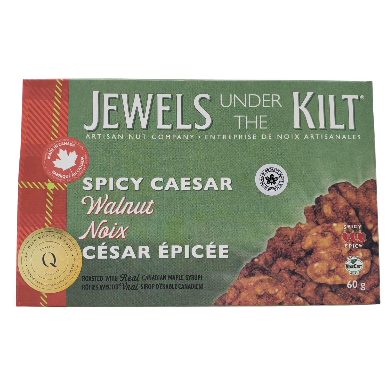 Jewels Under The Kilt snacks 60g Spicy Caesar Walnut Snack