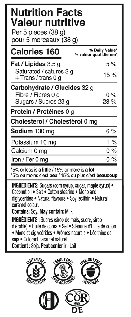 Kerr's candy Maple Kisses - candy