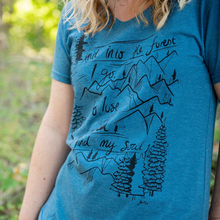 Load image into Gallery viewer, Kindred Coast Clothing small / Into The Forest-Heather Teal Kindred Coast  Women&#39;s T-shirt -Into The Forest
