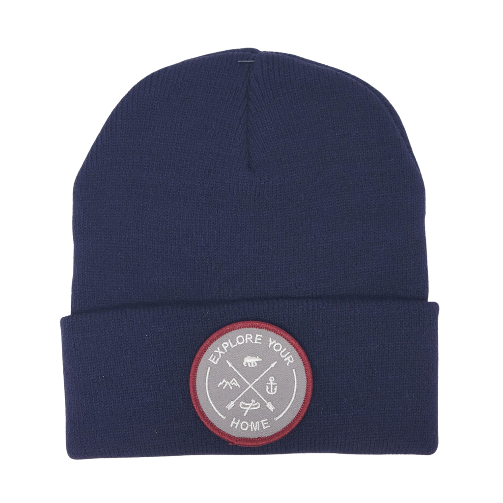 Kootenay Winter Hat Navy Explore Your Home Cuffed Beanie - Canadian Made