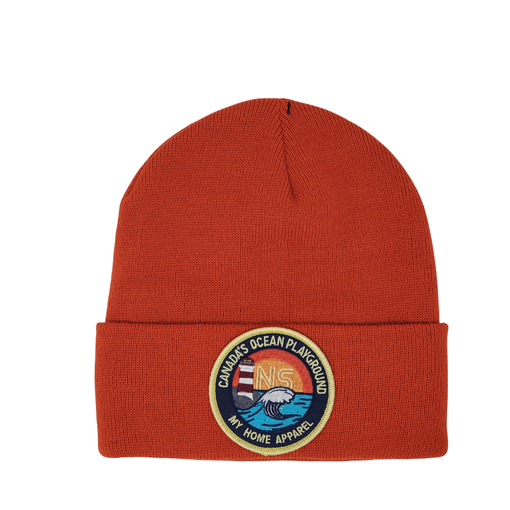 Kootenay Winter Hat Orange Canada's Ocean Playground Cuffed Beanie - Canadian Made