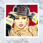 Kristin Fardy Artist 8x8 open edition Burning Red Taylor Swift art print (2 SIZES)