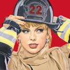 Kristin Fardy Artist 8x8 open edition Burning Red Taylor Swift art print (2 SIZES)