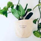 Leaf & Root pot cover 4" / thirsty bitch Canvas Plant Pot Covers