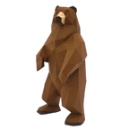 Low Poly Paper Kits origami/puzzle Brown Bear Standing Origami/Puzzle Kits