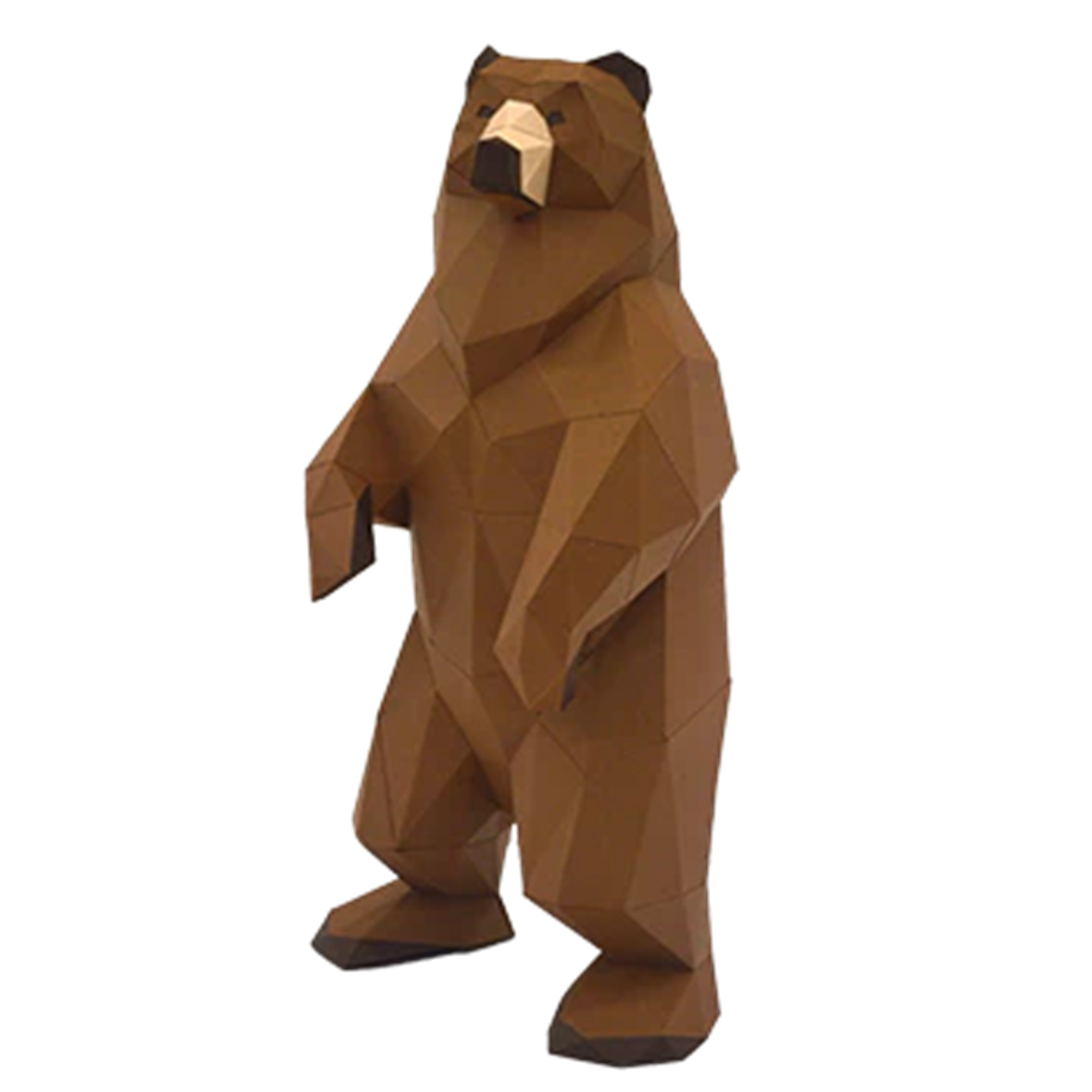 Low Poly Paper Kits origami/puzzle Brown Bear Standing Origami/Puzzle Kits