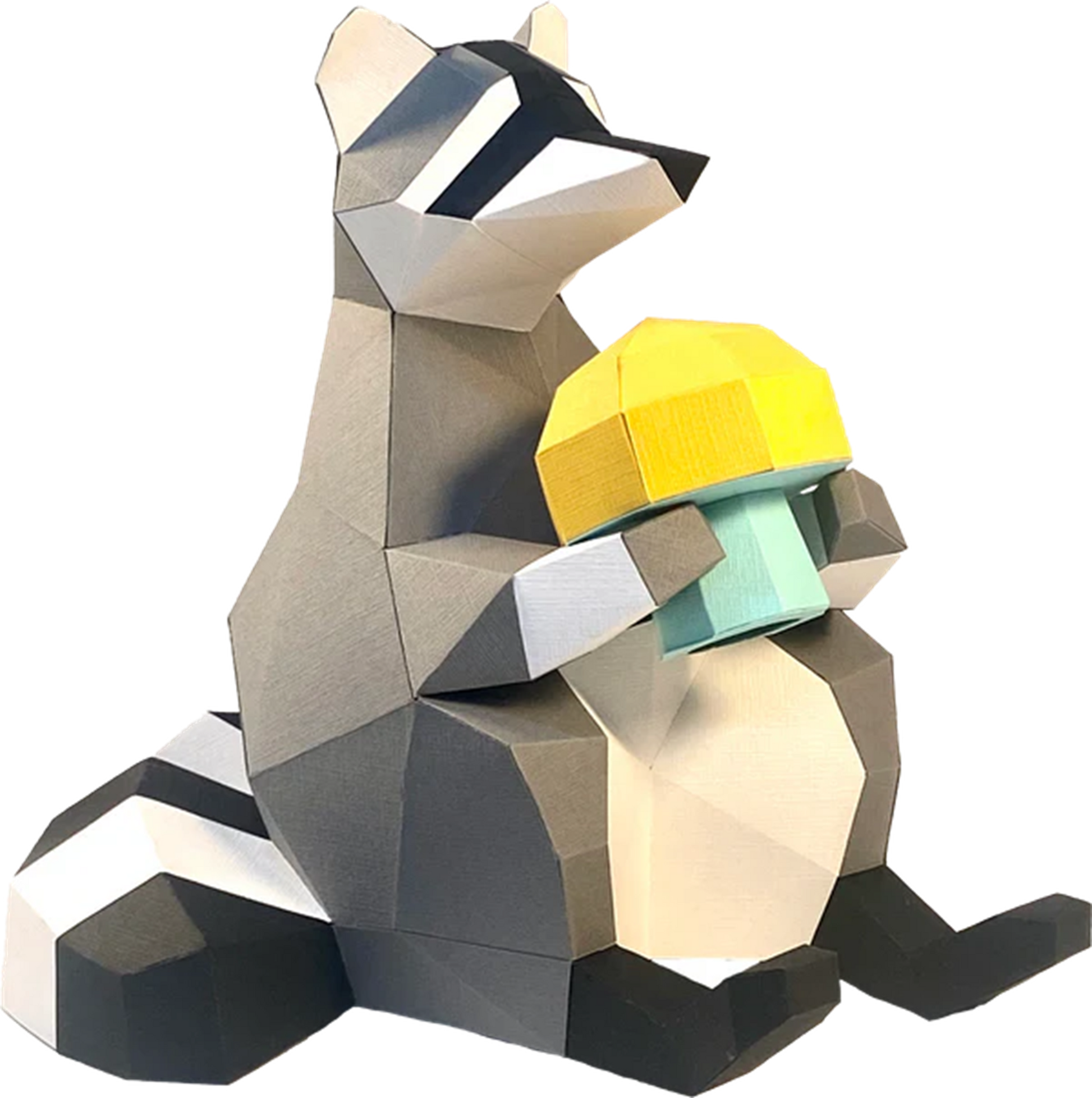 Low Poly Paper Kits origami/puzzle Raccoon Origami/Puzzle Kits