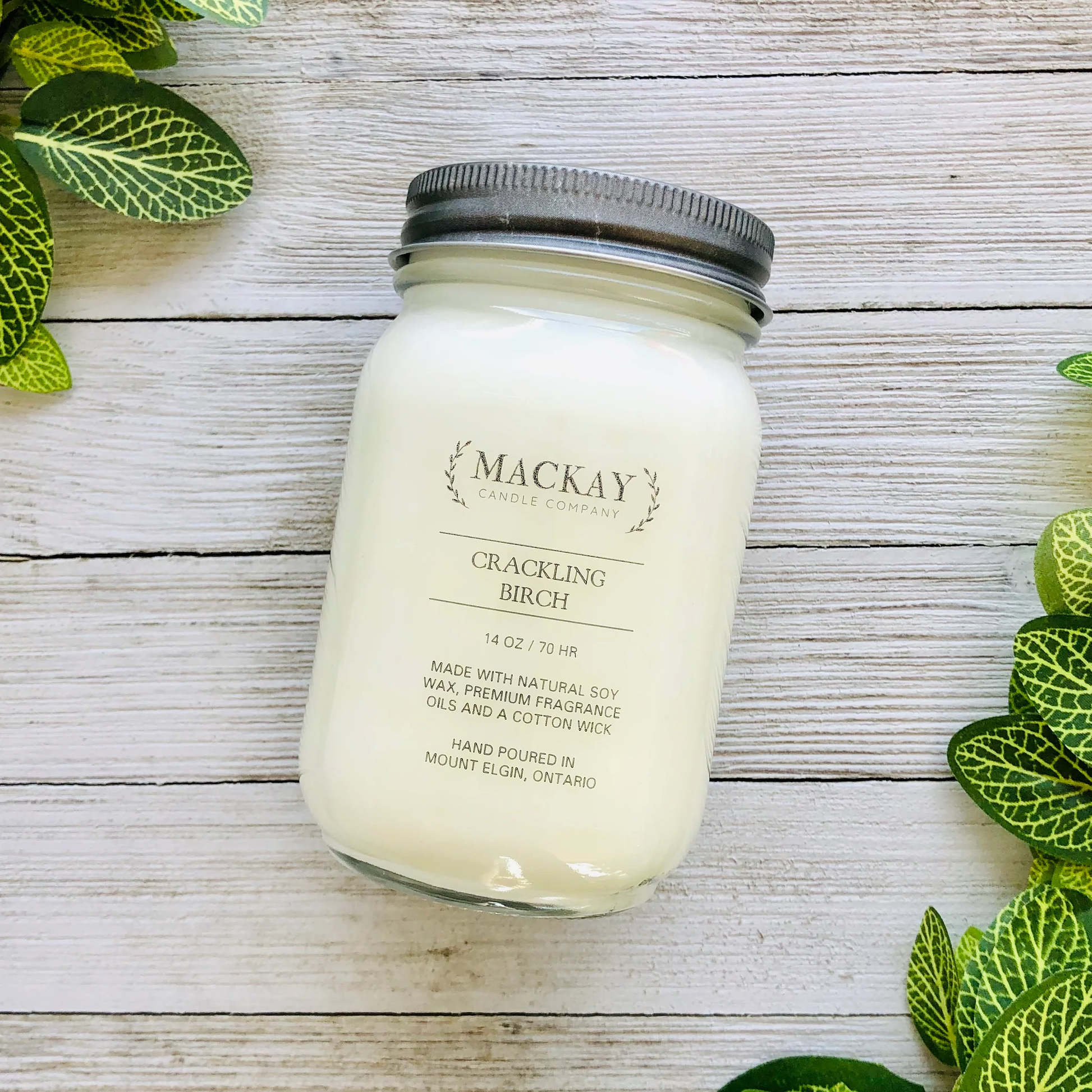 Mackay Candle Company Accessory Lrg 14oz Mason / Crackling Birch MACKAY Candle Company
