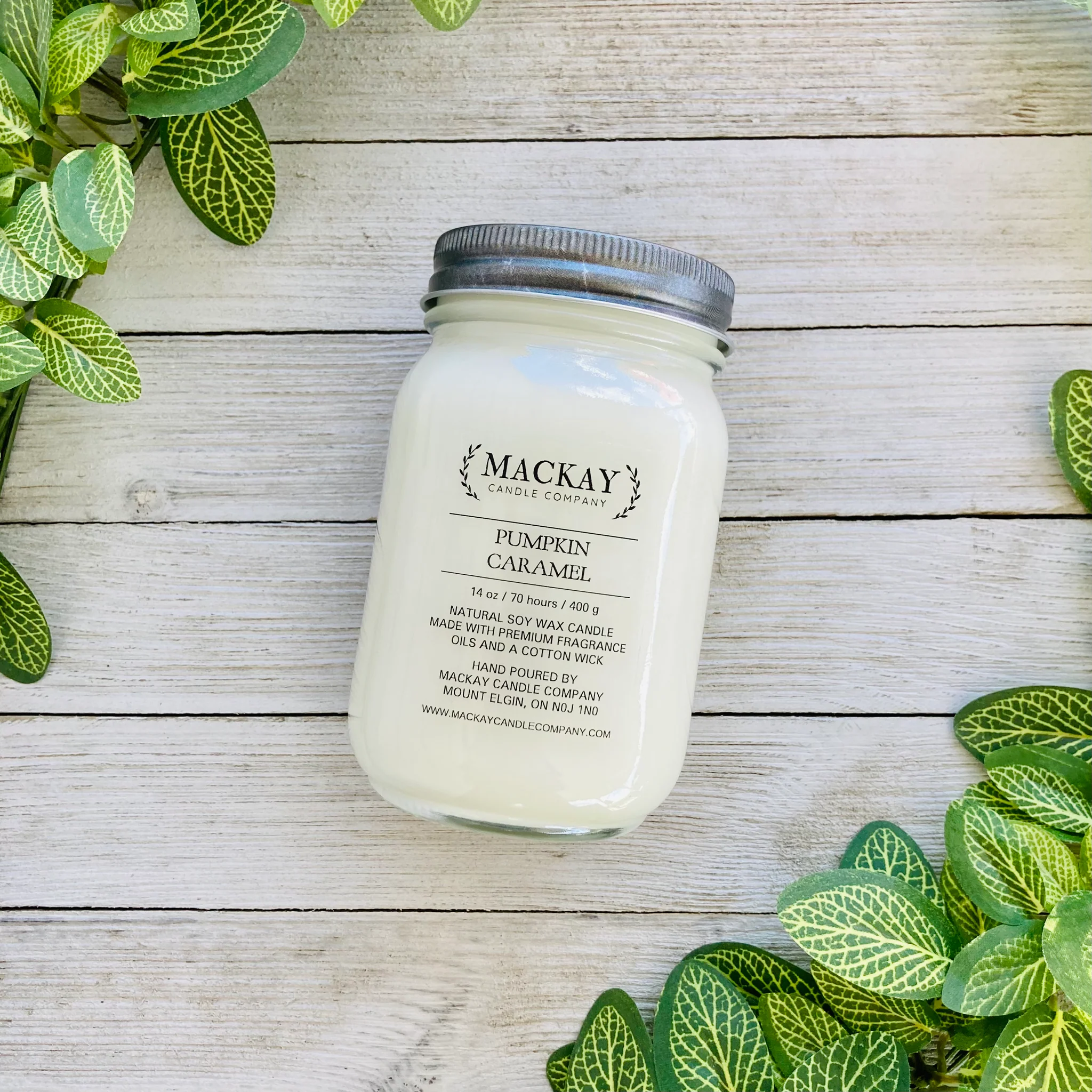 Mackay Candle Company Accessory Lrg 14oz Mason / Pumpkin Caramel MACKAY Candle Company