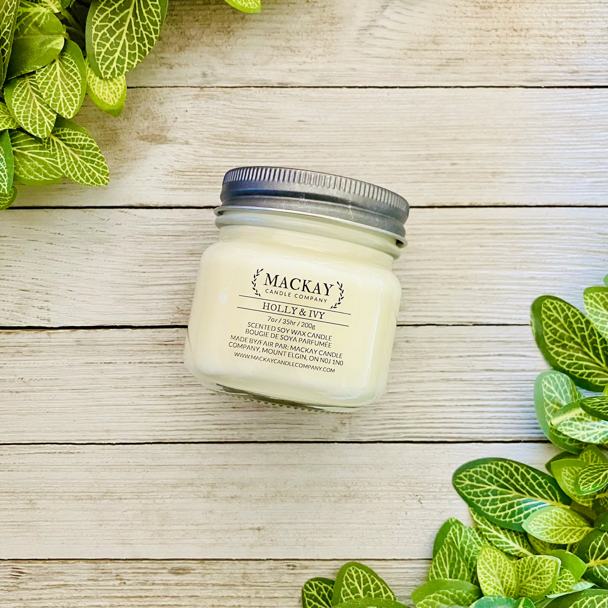 Mackay Candle Company Accessory Sm Mason / Holly & Ivy MACKAY Candle Company