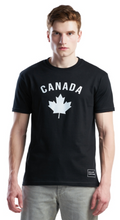 Load image into Gallery viewer, front view of person with black Canada t shirt
