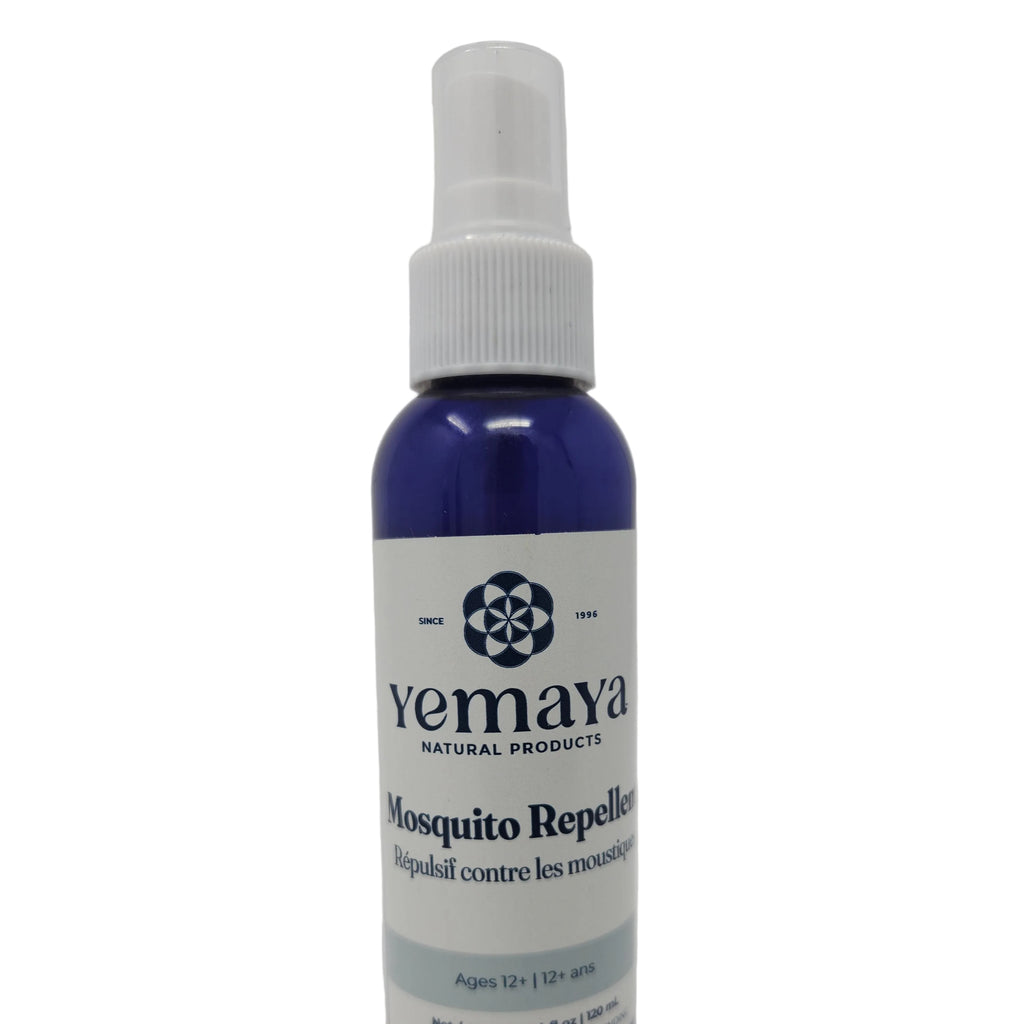 Yemaya mosquito repellent bottle on a white background