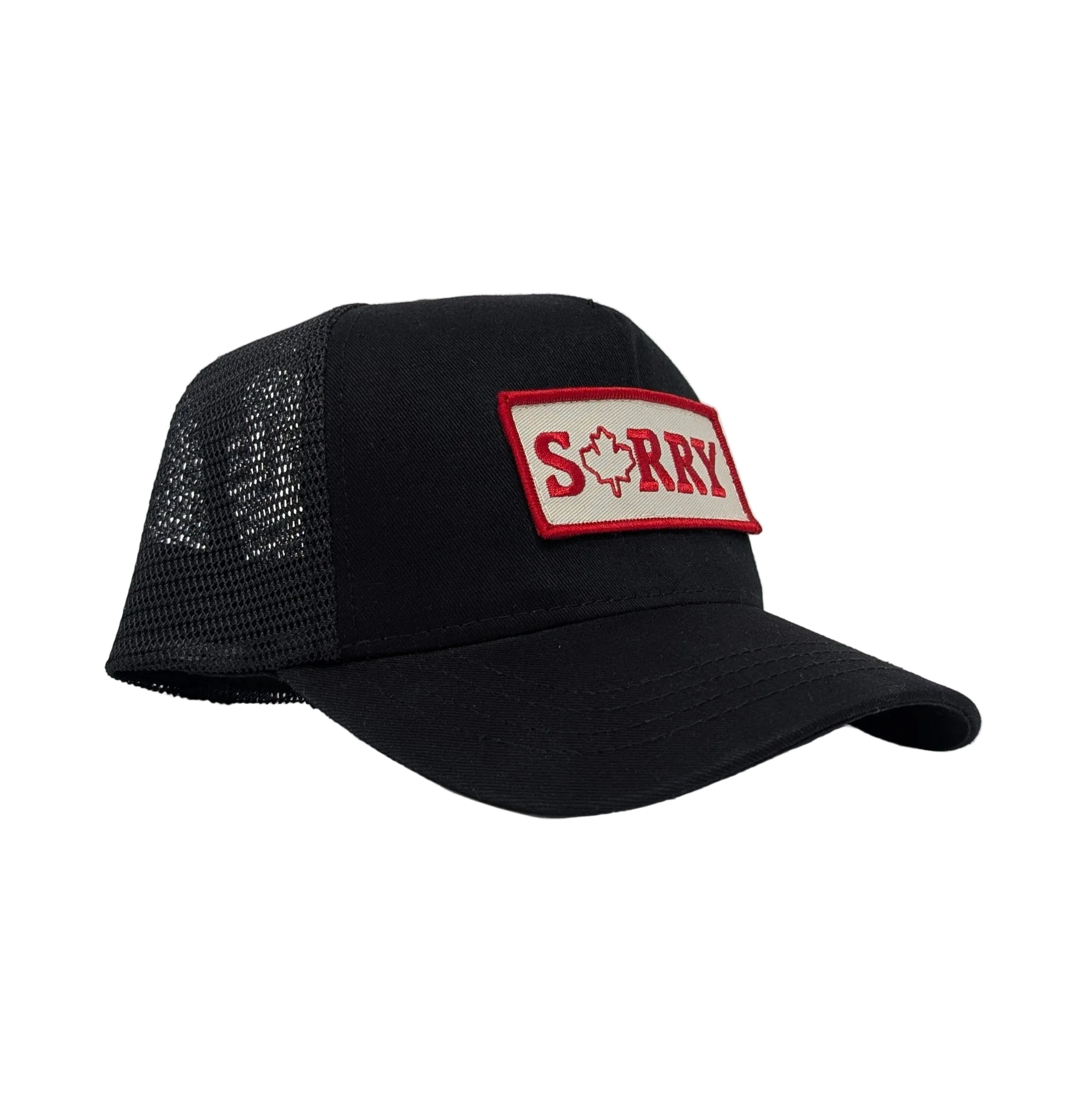 My Home Apparel Hats Black Sorry Trucker Hat - Made in Canada
