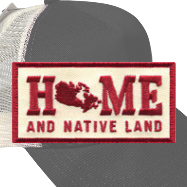 My Home Apparel Hats Navy Blue Home On Native Land Trucker Hat - Made in Canada