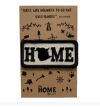New Brunswick HOME Patch black stitching with the O replaced with the outline of the province