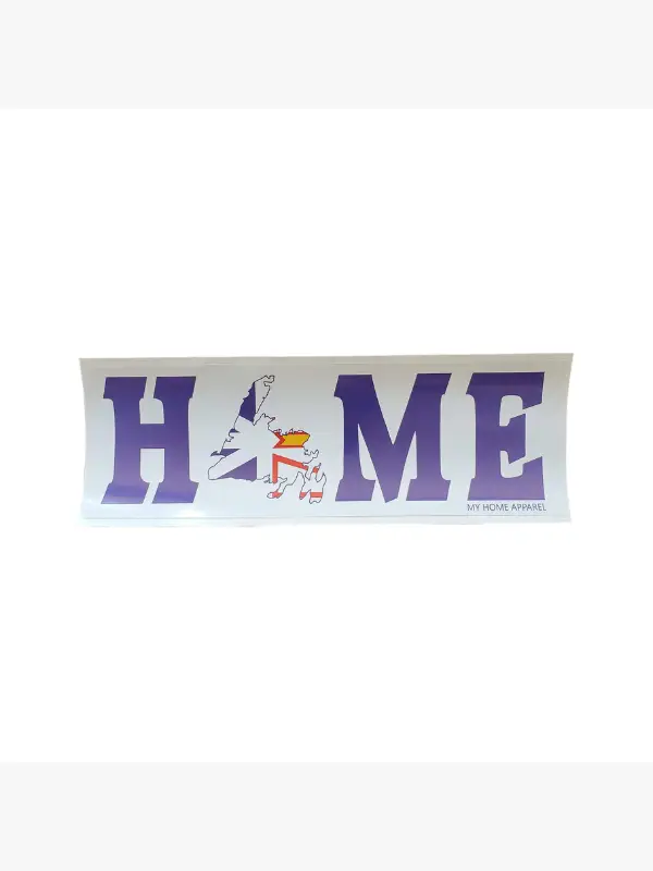 rectangular Sticker Individual Letters Newfoundland HOME Bumper Sticker/Decal
