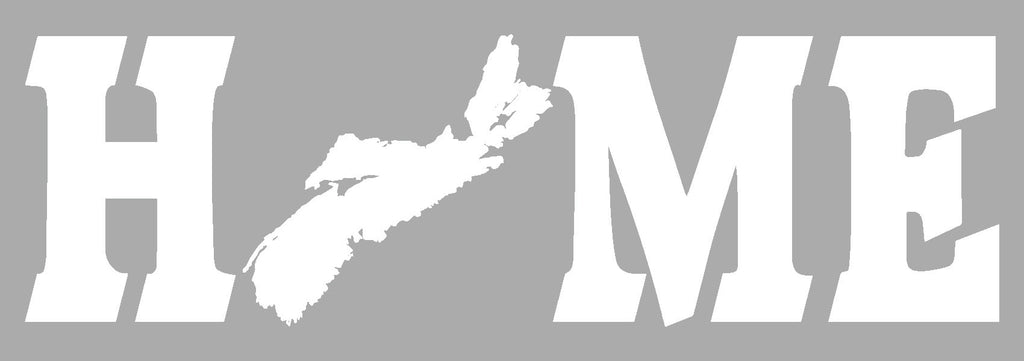 My Home Apparel Sticker White Letters Nova Scotia HOME Bumper Sticker/Decal