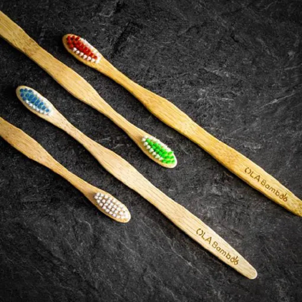 Ola Bamboo Bathroom Bamboo Toothbrushes -Adults