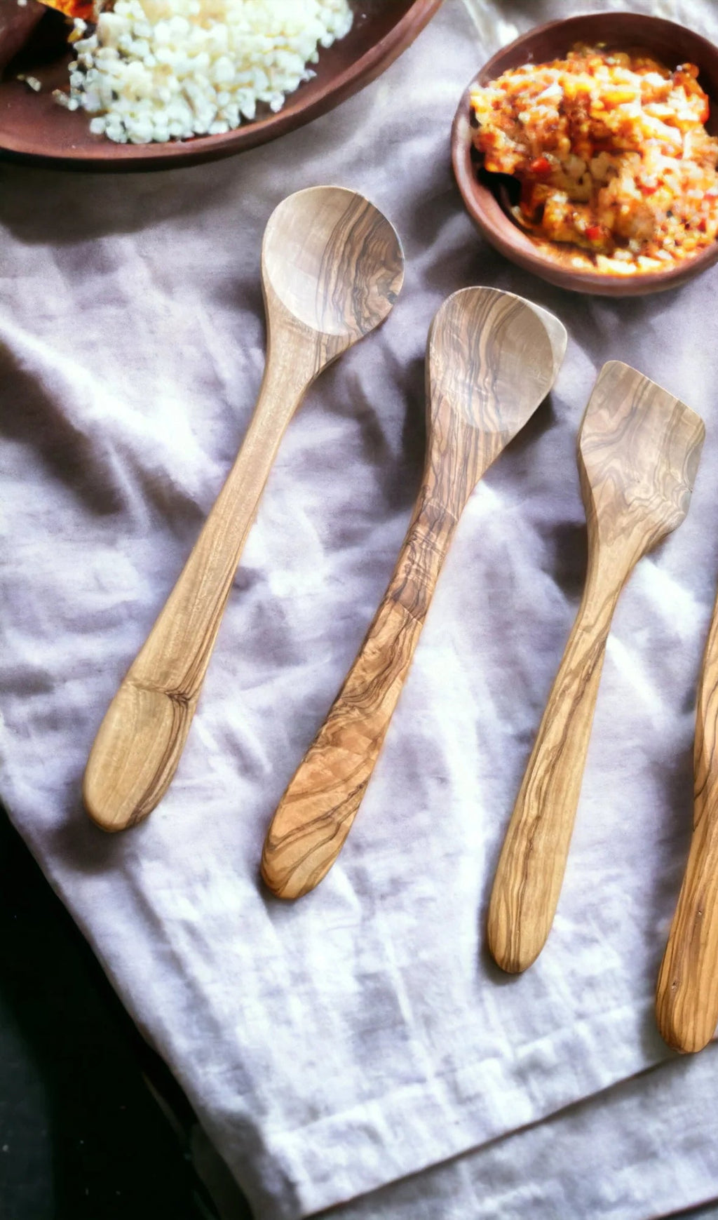 Olivewood Glory Hand Crafted Olivewood Spoon Set