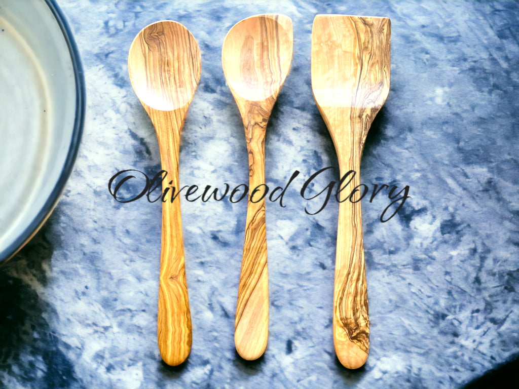 Olivewood Glory Hand Crafted Olivewood Spoon Set