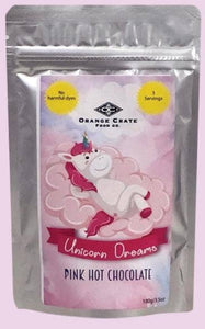 silver resealable bag with picture of a Unicorn &  clouds