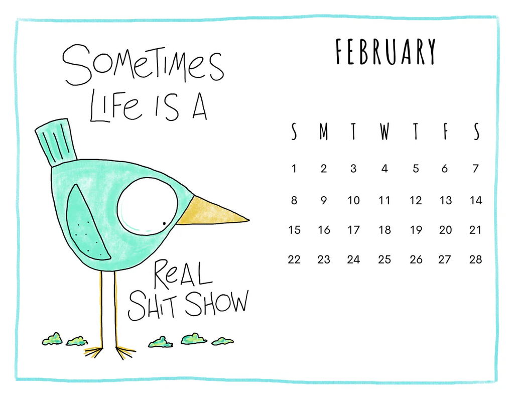 Out on a Whim greeting card 2026 Calendar