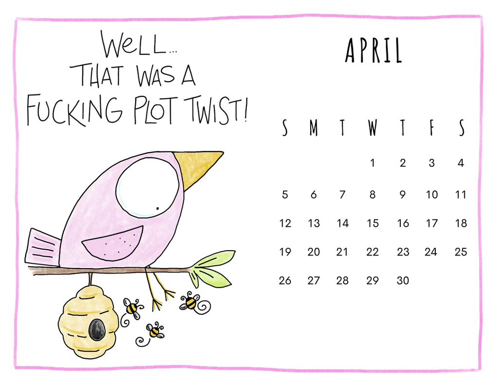 Out on a Whim greeting card 2026 Calendar