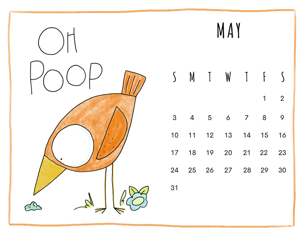 Out on a Whim greeting card 2026 Calendar