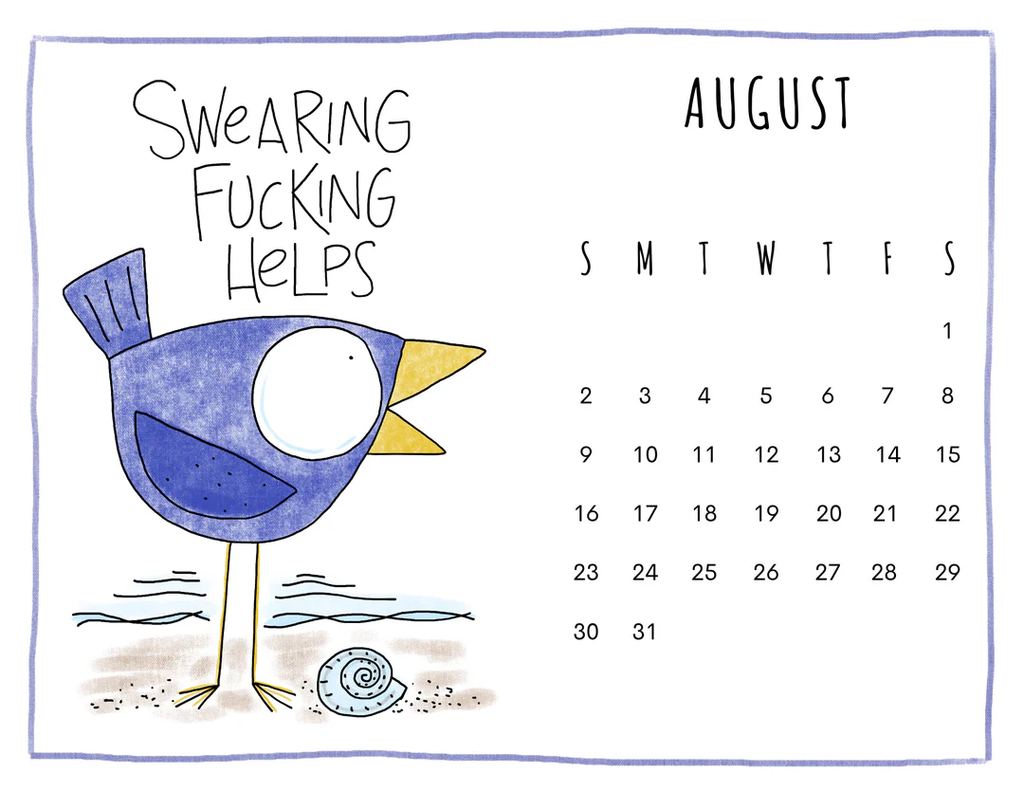 Out on a Whim greeting card 2026 Calendar