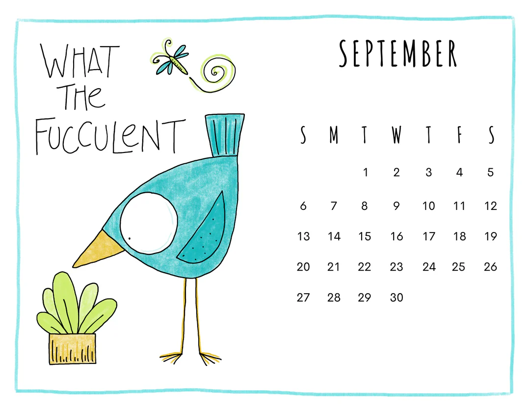 Out on a Whim greeting card 2026 Calendar