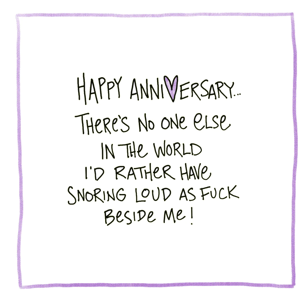 Out on a Whim greeting card Card 12 - ...Snoring Loud As Fuck Out On A Whim Greeting Cards *Adult Content