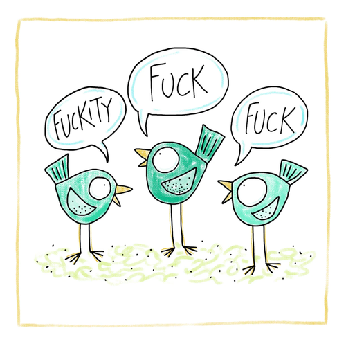 Out on a Whim greeting card Card 3 - ...Effing Birds Out On A Whim Greeting Cards *Adult Content