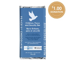 Load image into Gallery viewer, Peace by Chocolate Chocolate Bar Dallaire Children Peace and Security Milk Chocolate Bar
