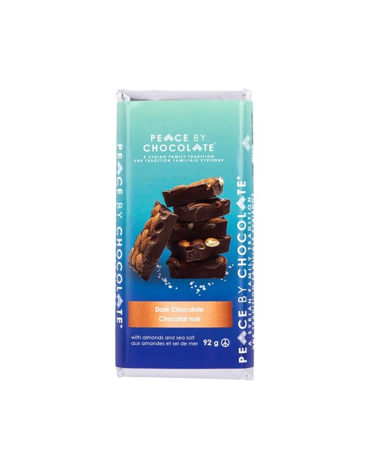 Peace by Chocolate Pantry Dark Chocolate with almonds & sea salt Peace by Chocolate - Dark Chocolate with Almonds and Seasalt