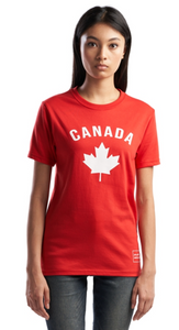person with red Canada t shirt 