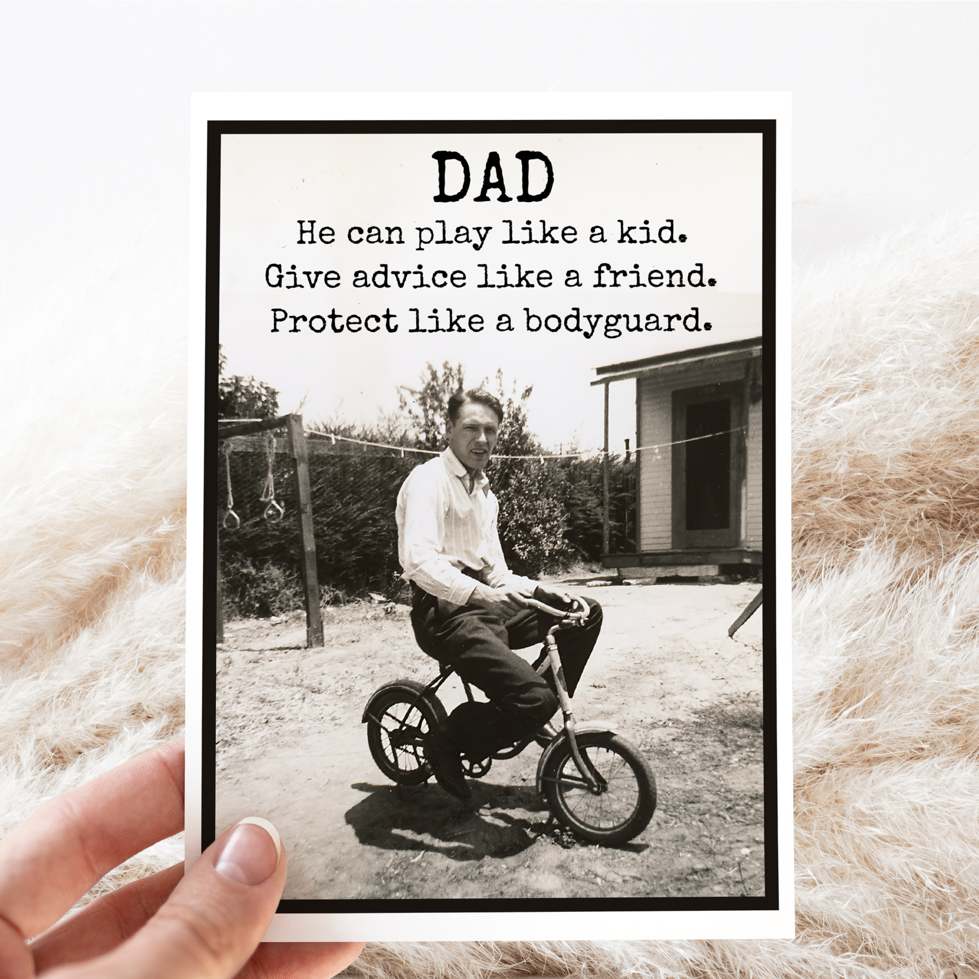 Raven's Rest Studio Card For Dad. Play Like a Kid. Father's Day. Birthday.