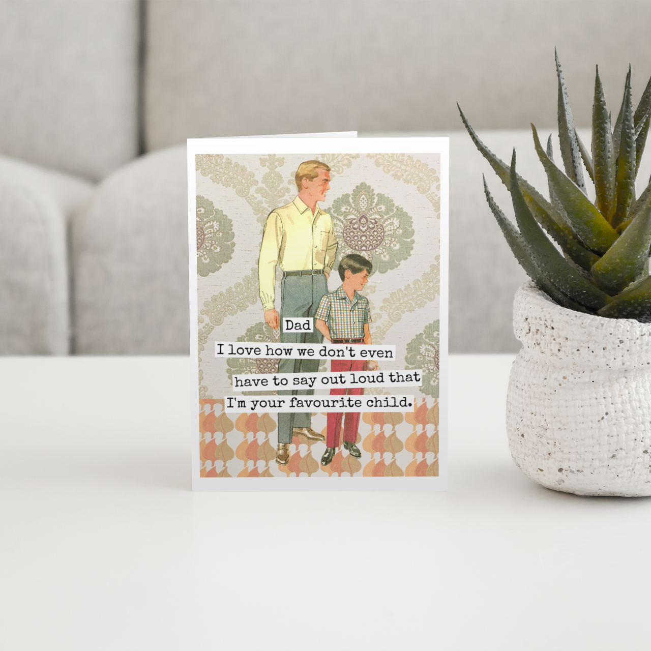 Raven's Rest Studio Greeting Card. Dad I Love How We Don't Even Have To Say...