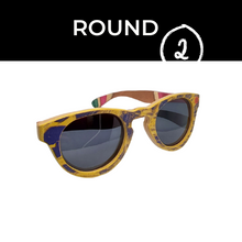 Load image into Gallery viewer, wooden sunglasses on white background, the view is angled
