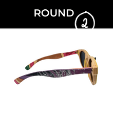 Load image into Gallery viewer, side view of wooden sunglasses on a white background
