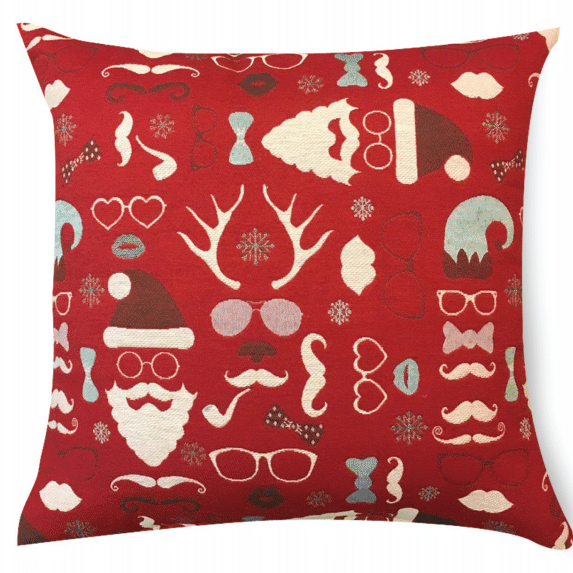Sebastien & Groome Living/Rec-Room Santa Tapestry / 50.8 x 50.8cm Decorative Accent Cushions